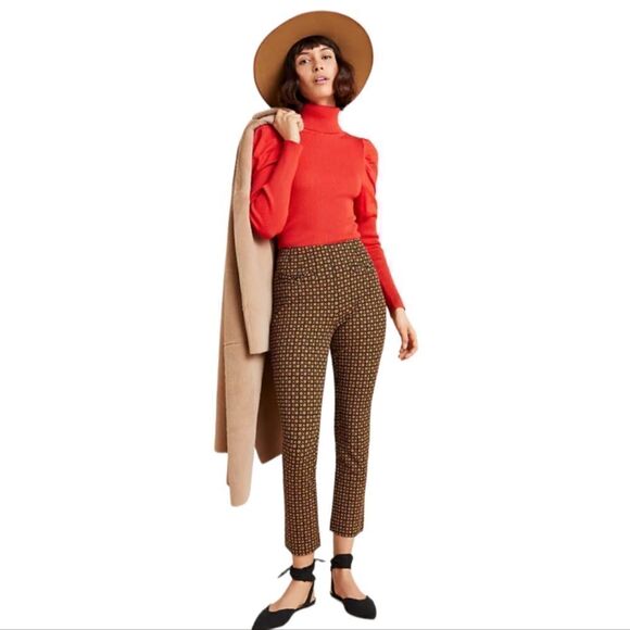 ANTHROPOLOGIE The Essential Slim Trousers pants Size 0 NWT - Picture 2 of 11